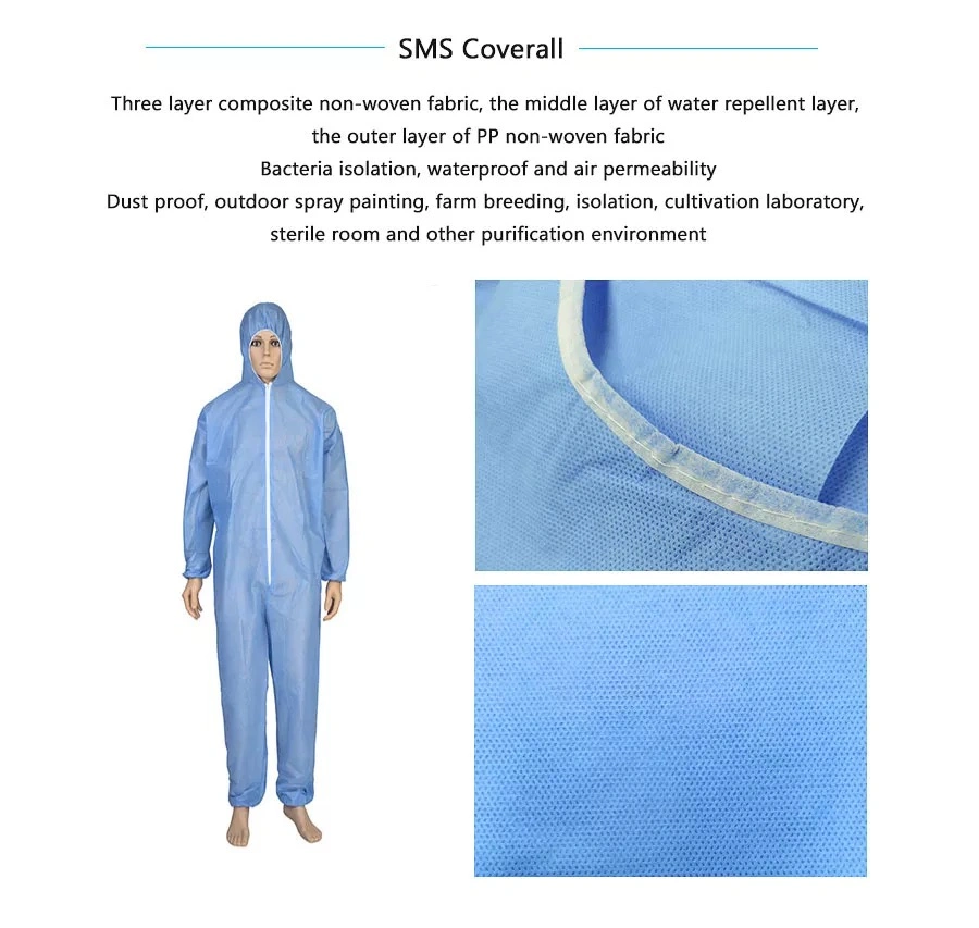 Sale Services Coverall Safety Clothing CE Type 5/6 Material Coverall Uniform Protective Clothing