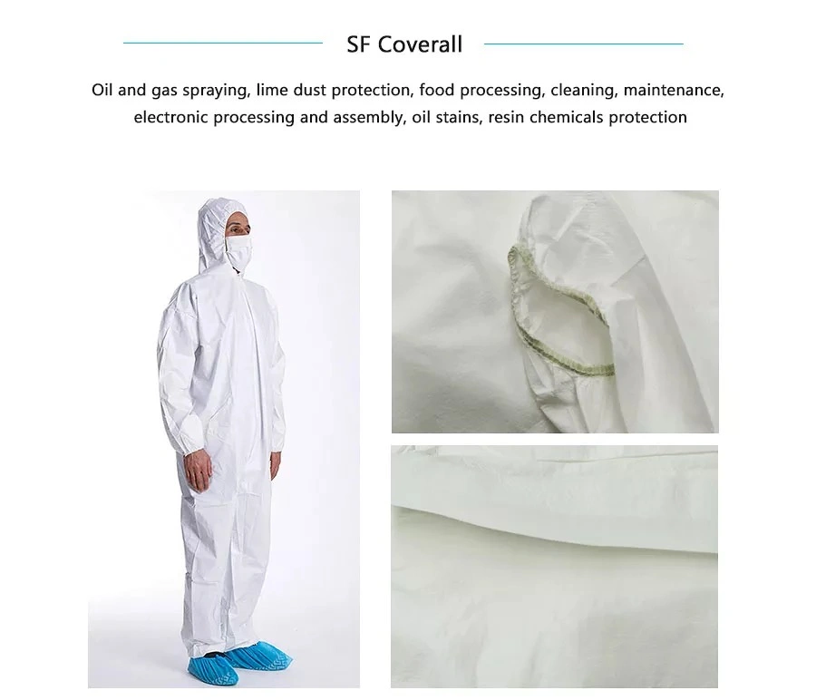Sale Services Coverall Safety Clothing CE Type 5/6 Material Coverall Uniform Protective Clothing