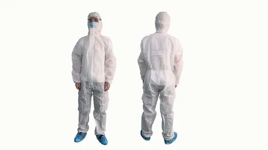 Disposable Coverall Waterproof Breathable Protective Work Suits White Medical Protective Clothing