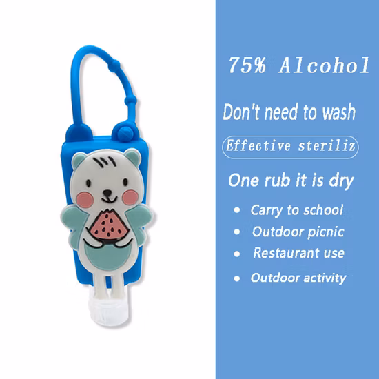 30ml Instant 75% Alcohol Hand Sanitizer Gel with Cartoon Silicone Holder